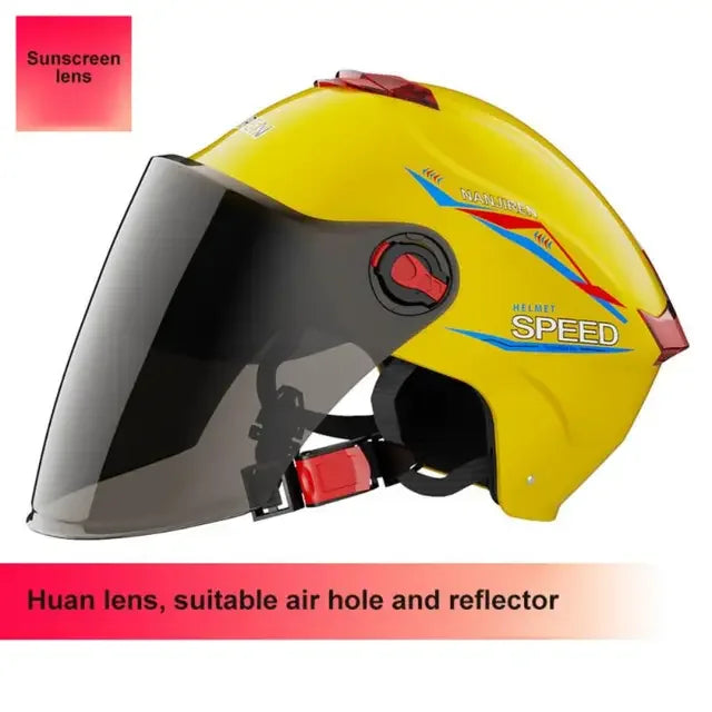 Winter Electric Bicycle Helmet with High-definition Lens,