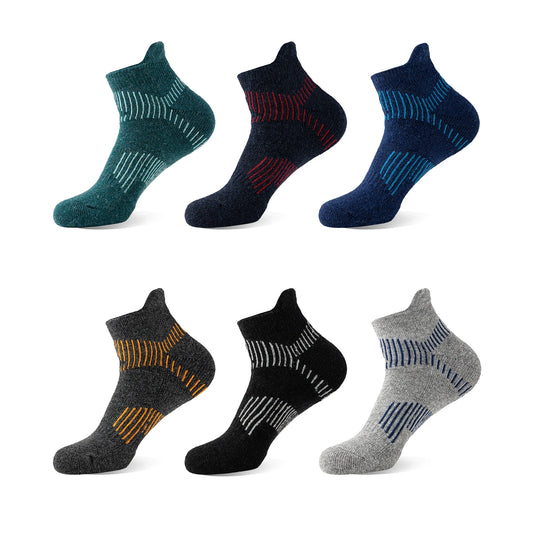 6 Pairs Men Women Merino Wool Ankle Compression  Socks