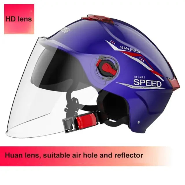 Winter Electric Bicycle Helmet with High-definition Lens,