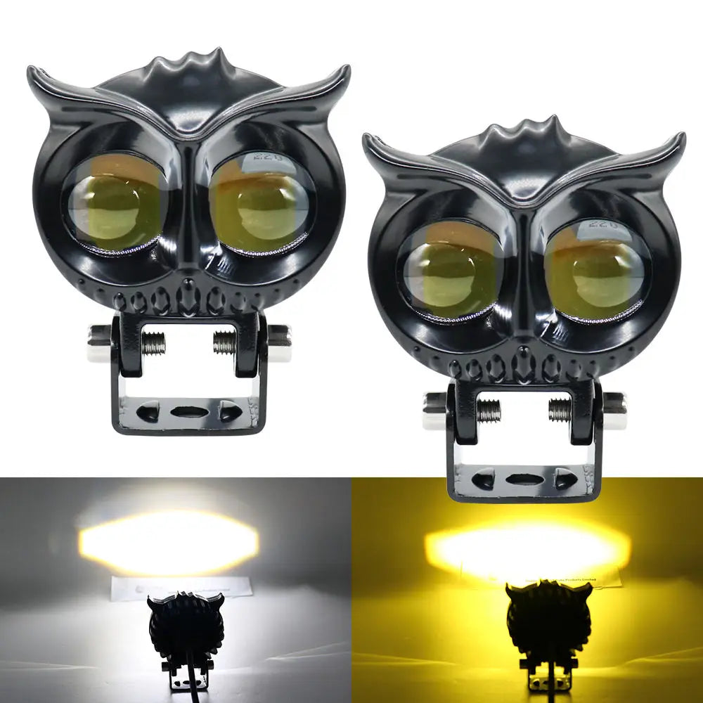 1PC  motorcycle LED light binocular owl