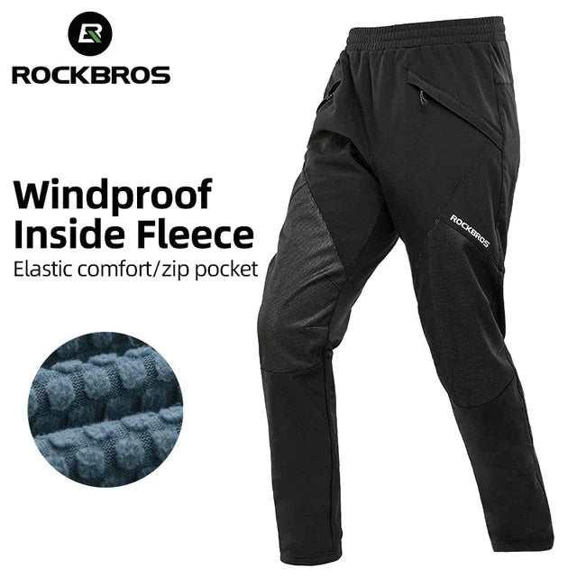 Winter Cycling Pants Men Fleece Sport