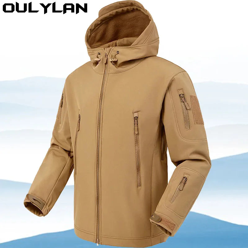 Miliary Shark Skin Soft Shell Jacket Men