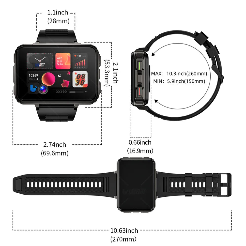 Android Watch Phone Square Big Screen Smart Watch