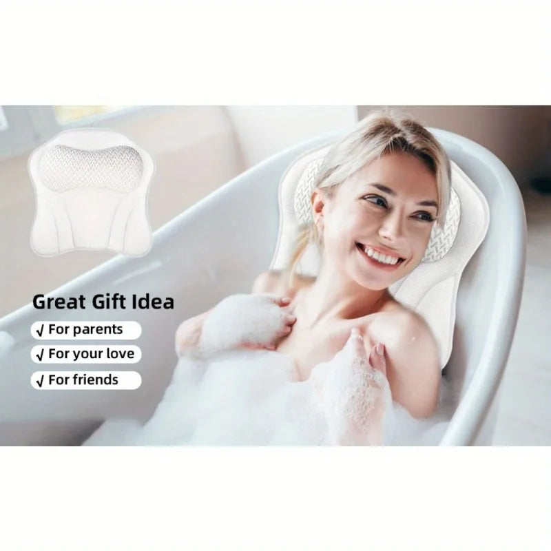 Neck and Back Support Luxury Bath Pillow for Relaxing