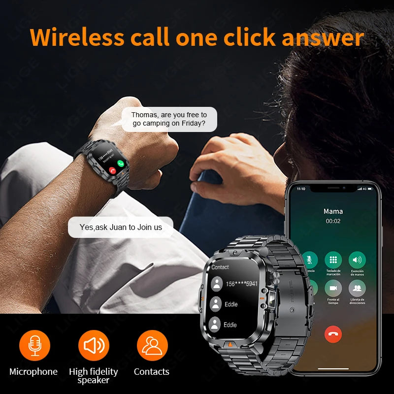 Flashlight Smartwatch For Men Women