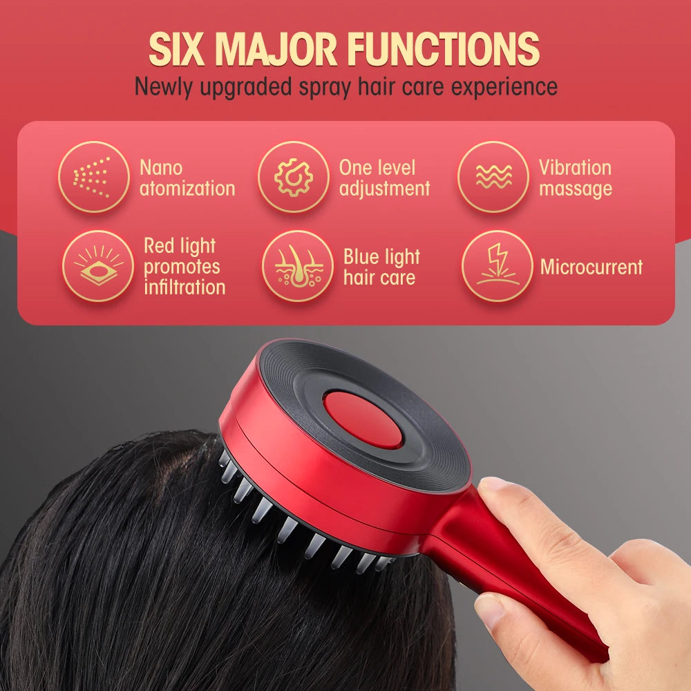 EMS Massage Comb + 50ml  Hair Growth Oil Nano Spray