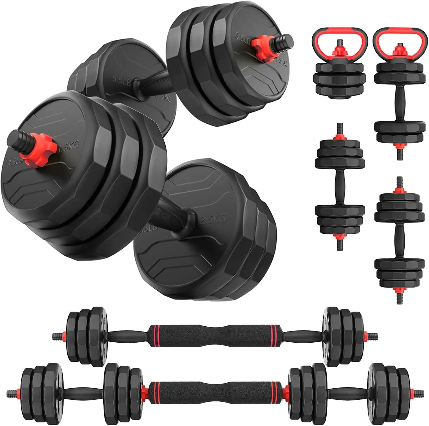 Dumbbells Set, 55/70/90lbs Free Weight Set