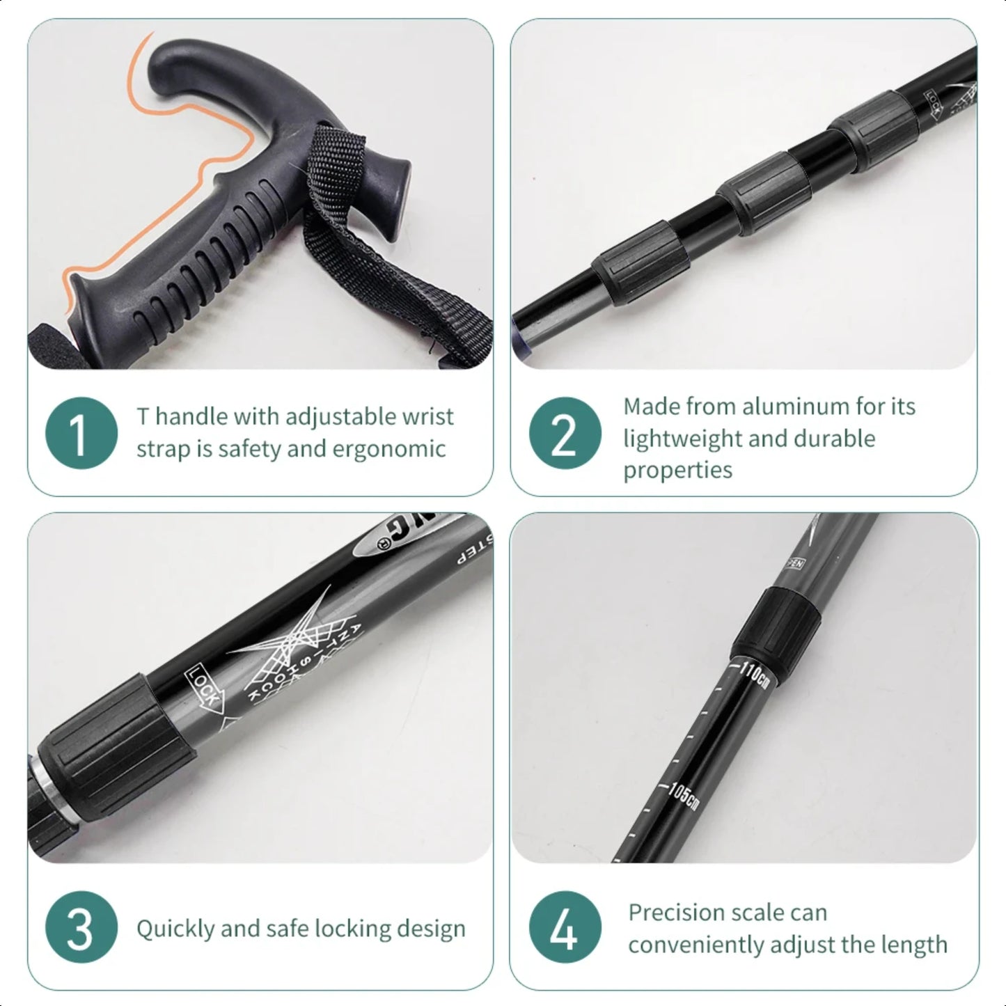 Lightweight, Durable, and Portable Essential Trekking Stick