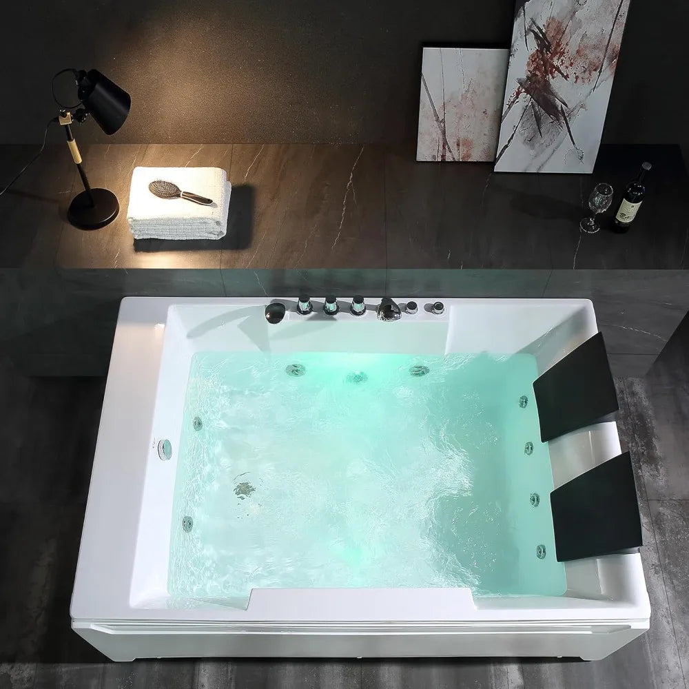 Whirlpool Tub,72" x 48" Jetted Bathtub