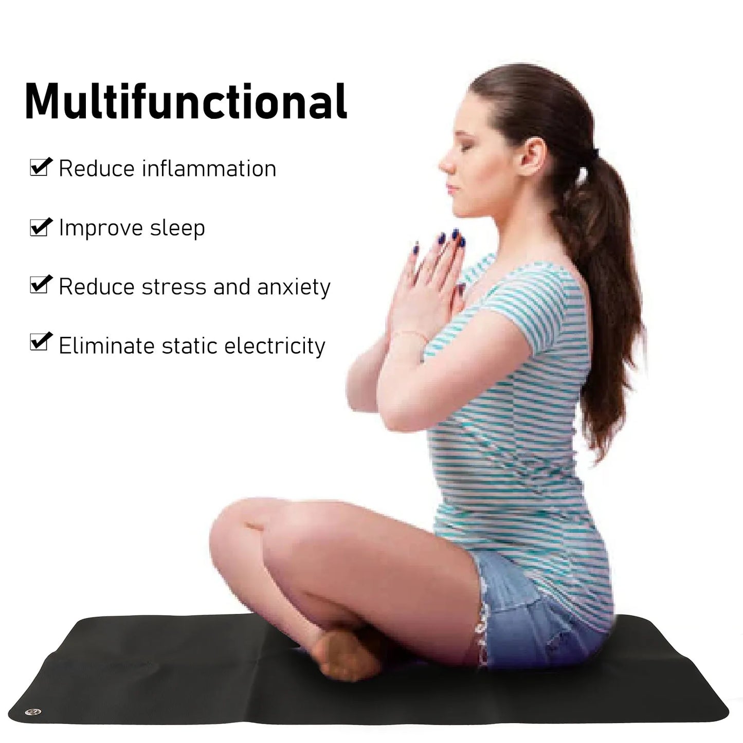 t Large Black Earthing Grounding Pad