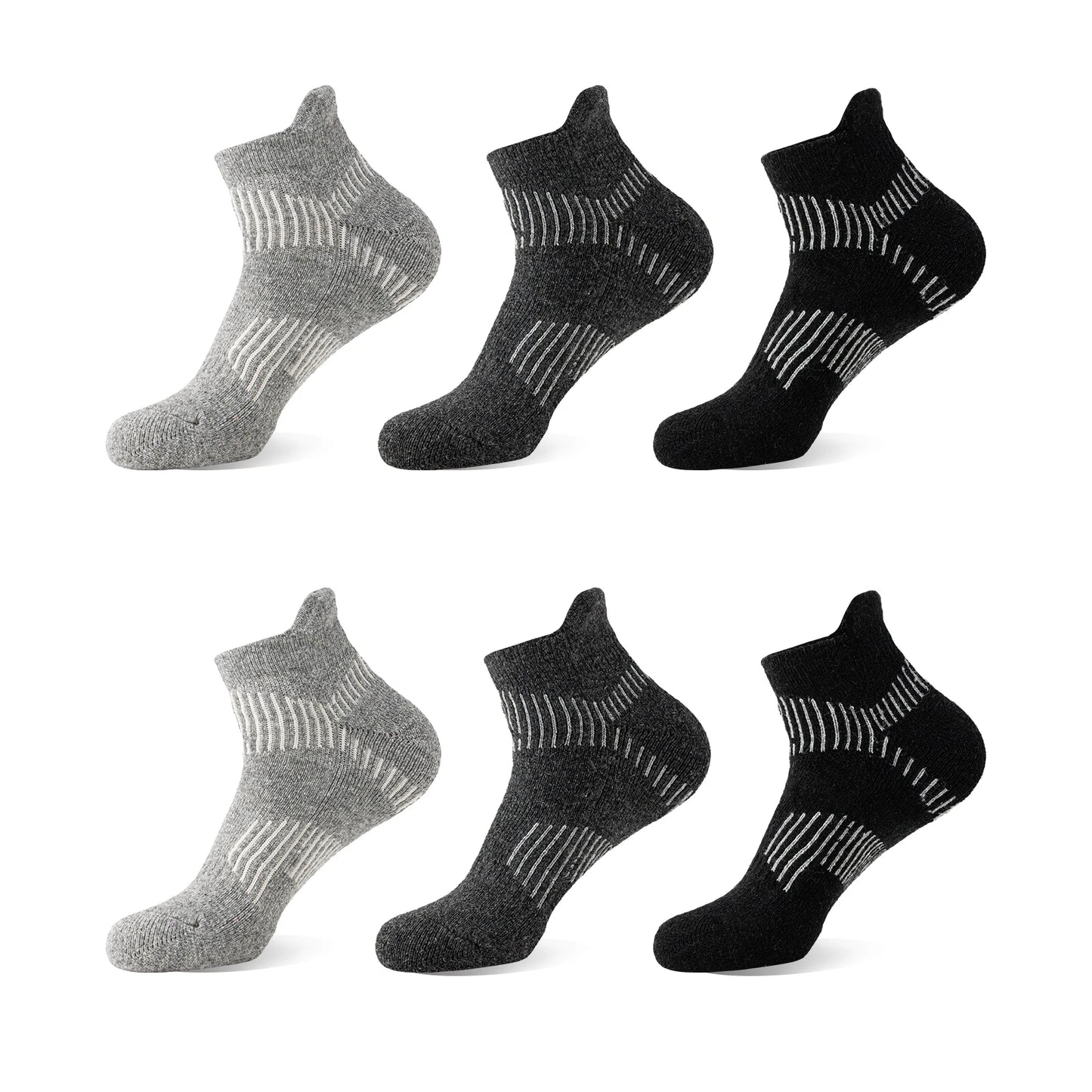 6 Pairs Men Women Merino Wool Ankle Compression  Socks