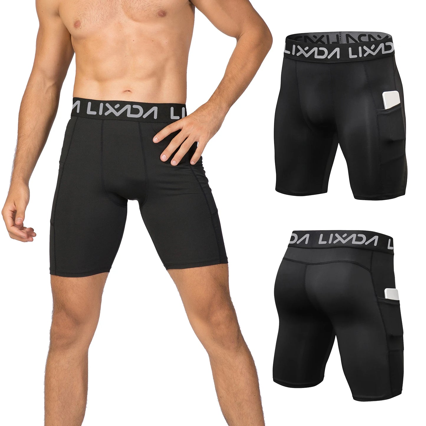 Lixada 3 Pack Men Sports Shorts