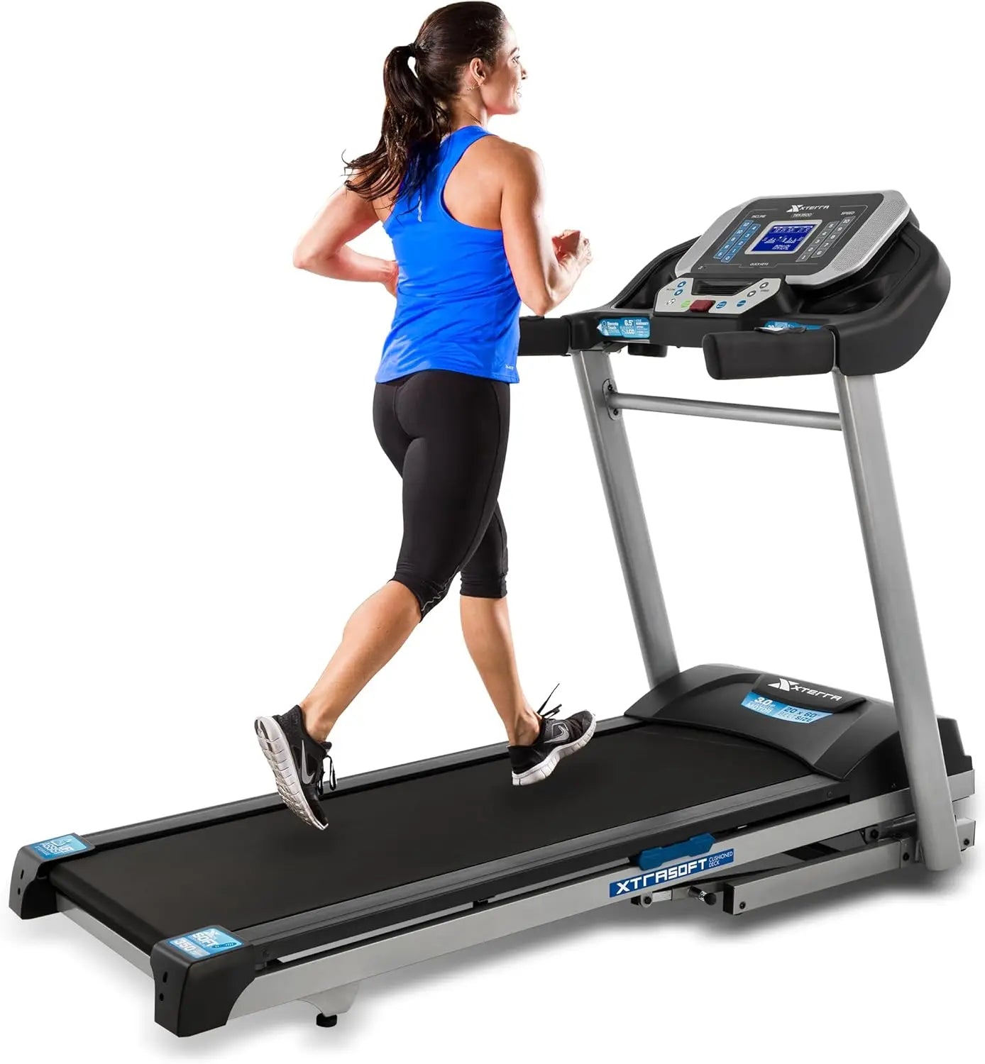 Sport Series Premium Folding Smart Treadmill, Handlebar Speed and Incline Controls,