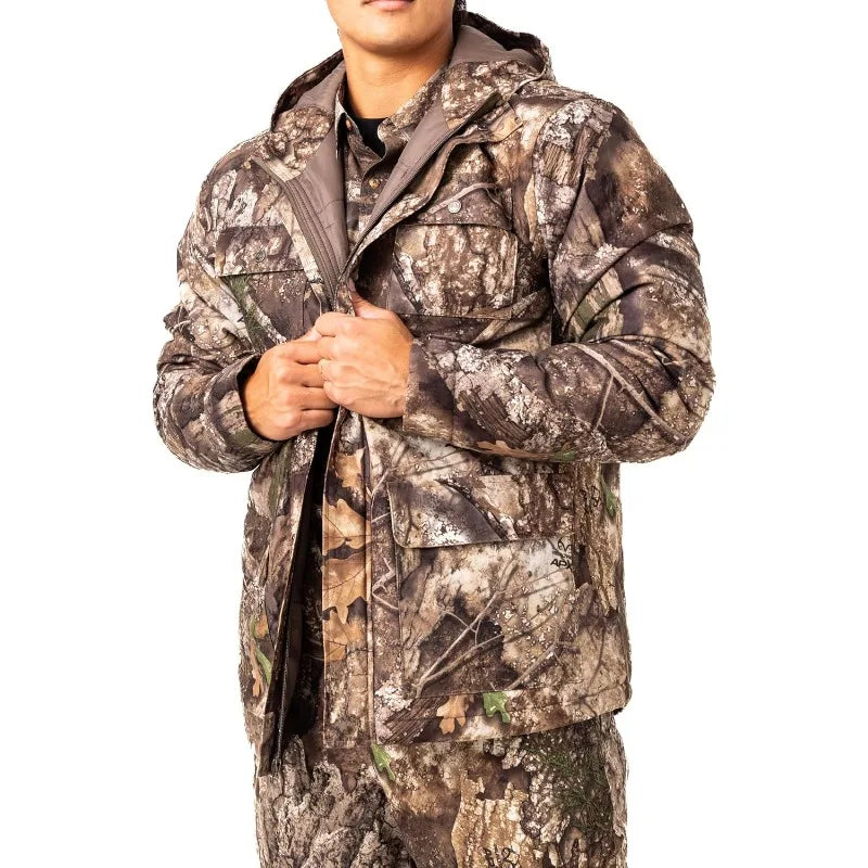 Men's Edge/Timber/Max-7 Camo Hunting Insulated Cold Weather Parka Jacket