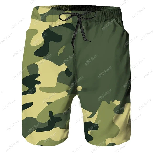 New Summer Camouflage Men's T-Shirt Shorts Tracksuit