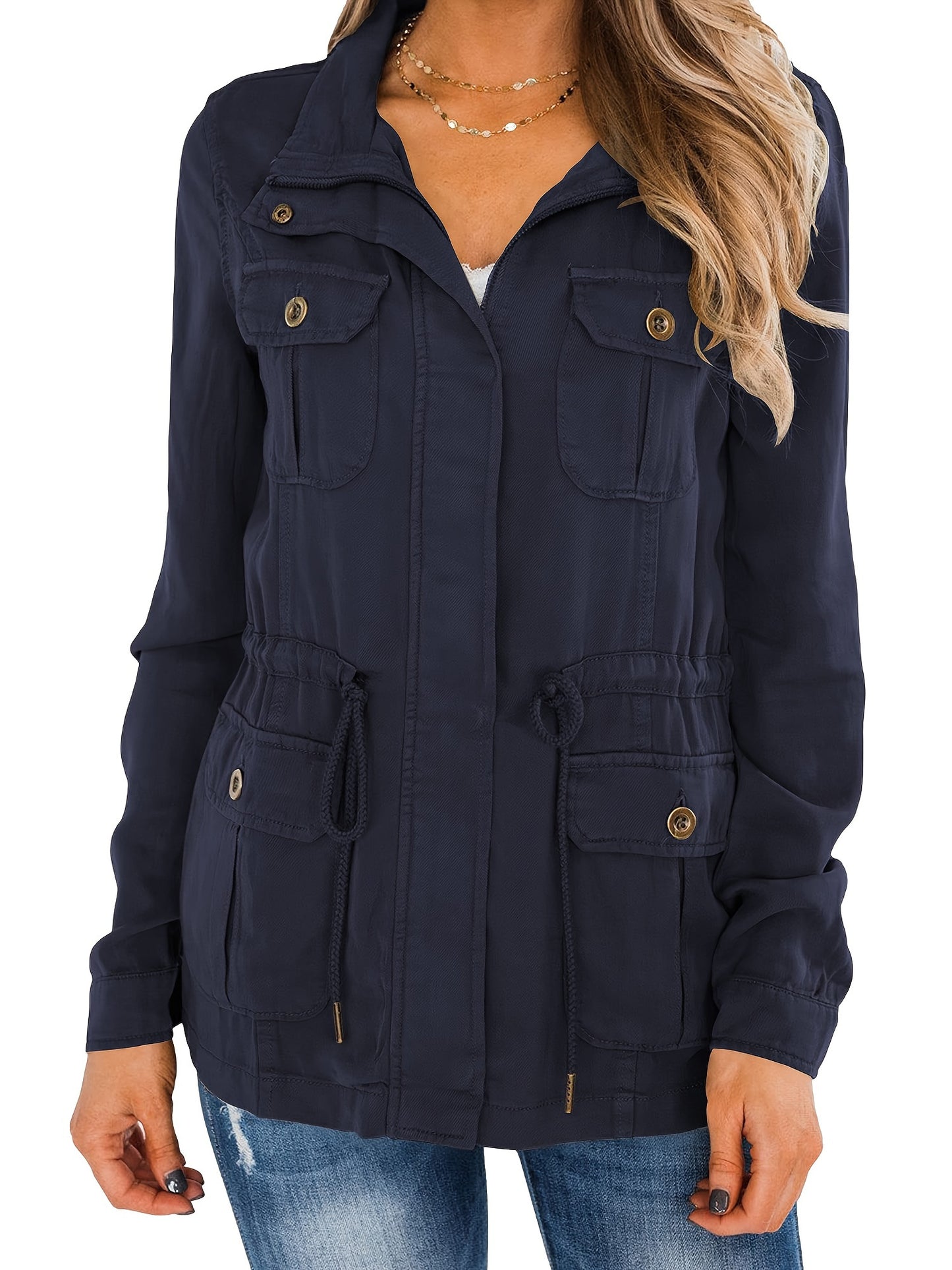 Zip Up Women's Military Anorak Jacket