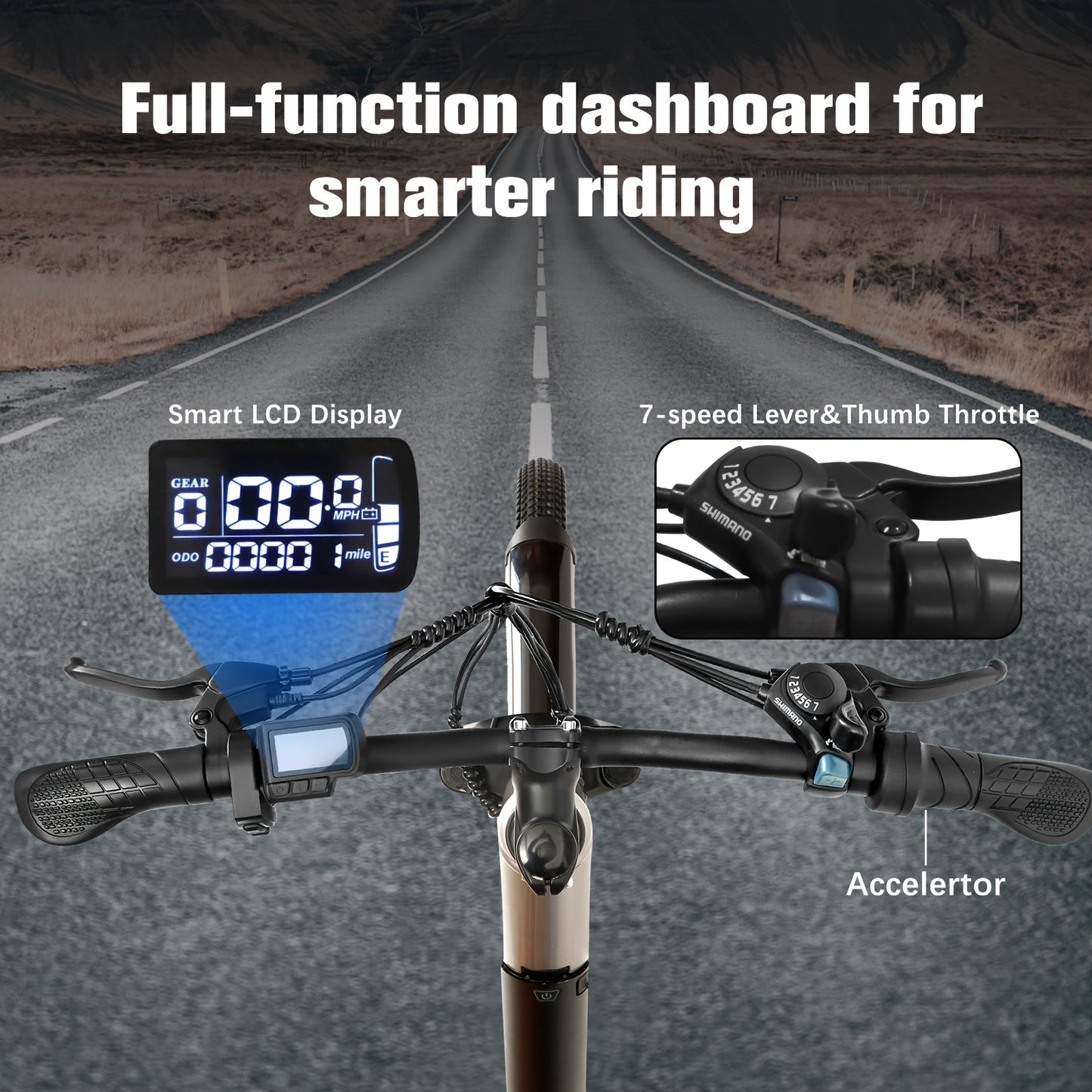 26" Electric Bike For Adults