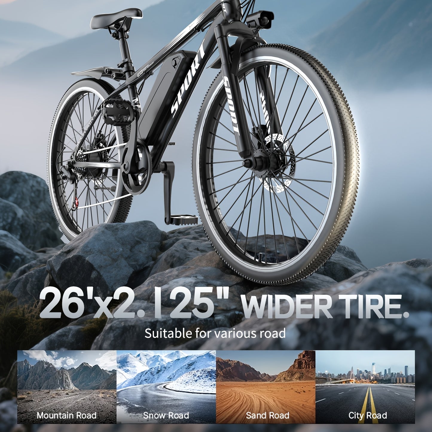 26 Inch Mountain E-Bike