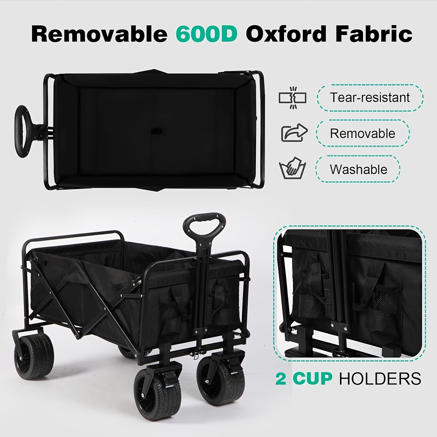 Waterproof Heavy-Duty Foldable Camping Wagon