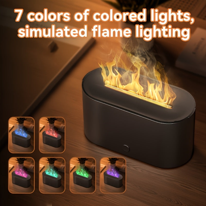 6-Color Flame Effect Humidifier & Essential Oil Diffuser