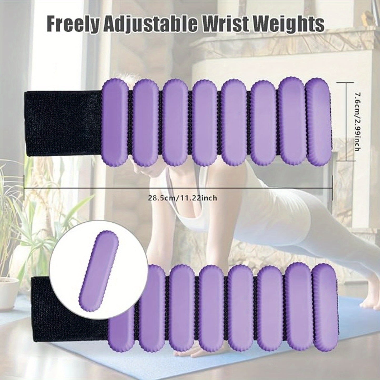 A Pair of (1 Lb Each) Weight Bearing Bracelets, Ankle Weights for Men and Women