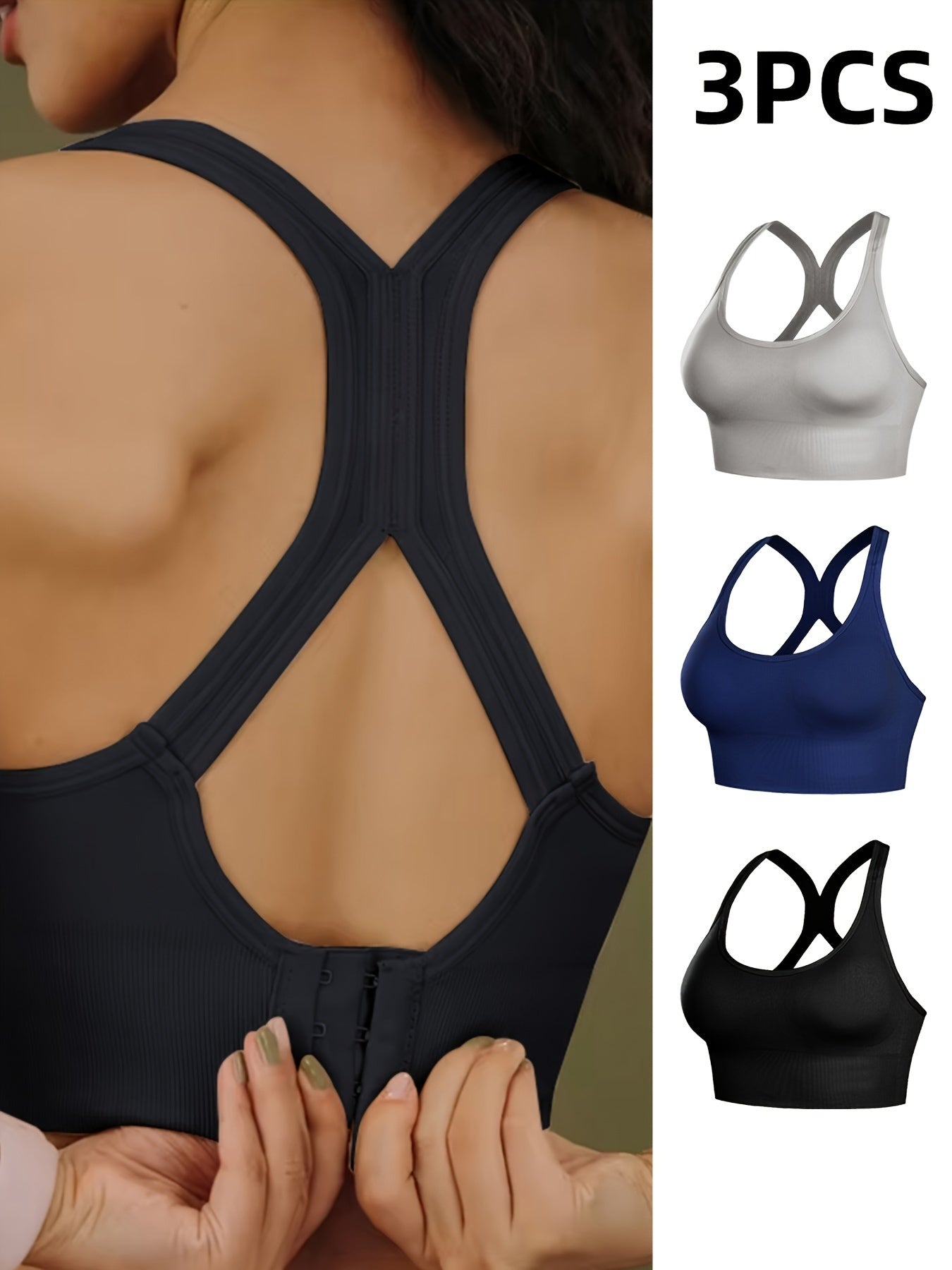 3 Pieces Of Sports Yoga Vest For Women