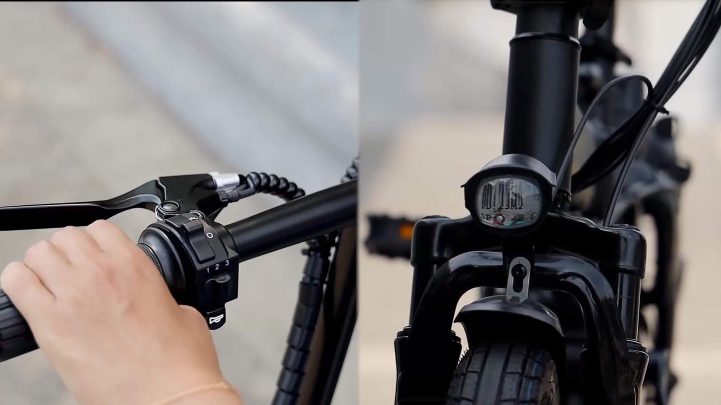 Green Folding Electric Bike