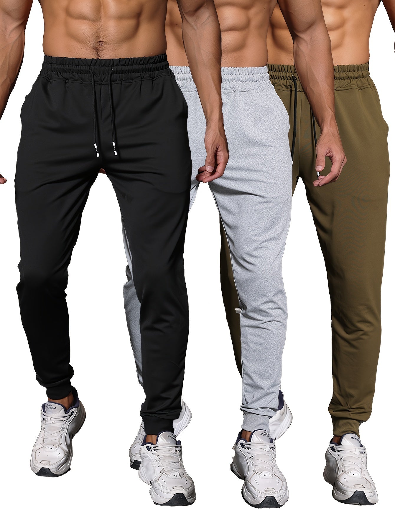 Regular Fit 3 Pcs Men's Jogger Sweatpants