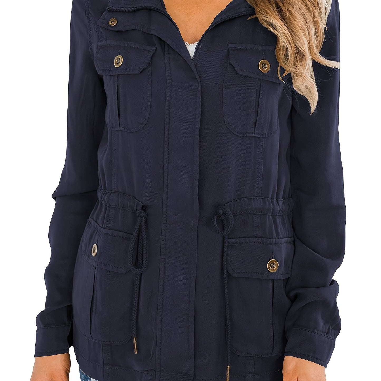 Zip Up Women's Military Anorak Jacket