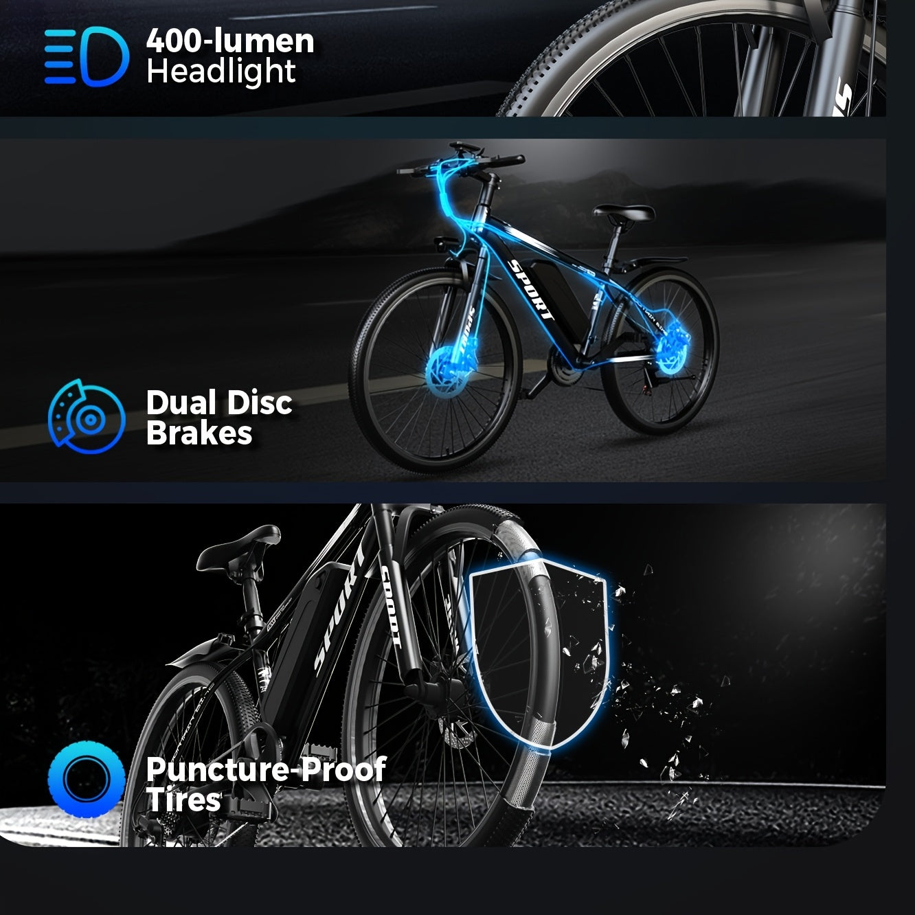 G26 749W/500-750W Peak Motor Electric Bike for Adults