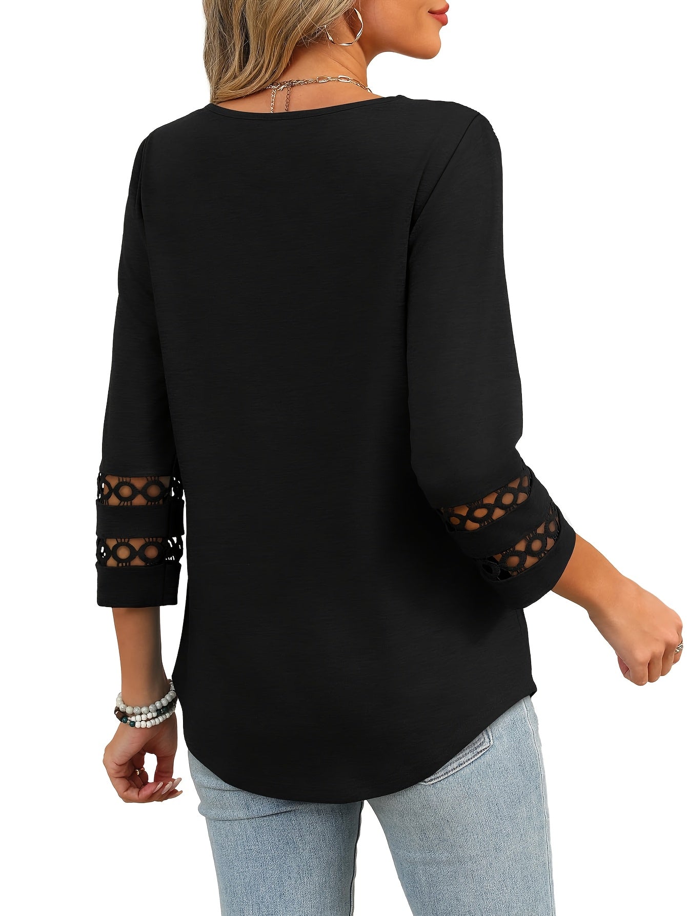 Three-piece Women's 3/4 Long-sleeved Top