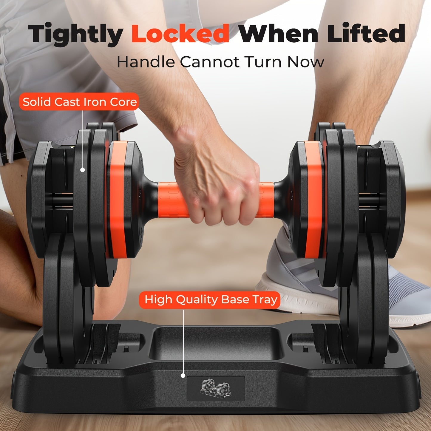 55LB 4-in-1 Adjustable Dumbbell Set