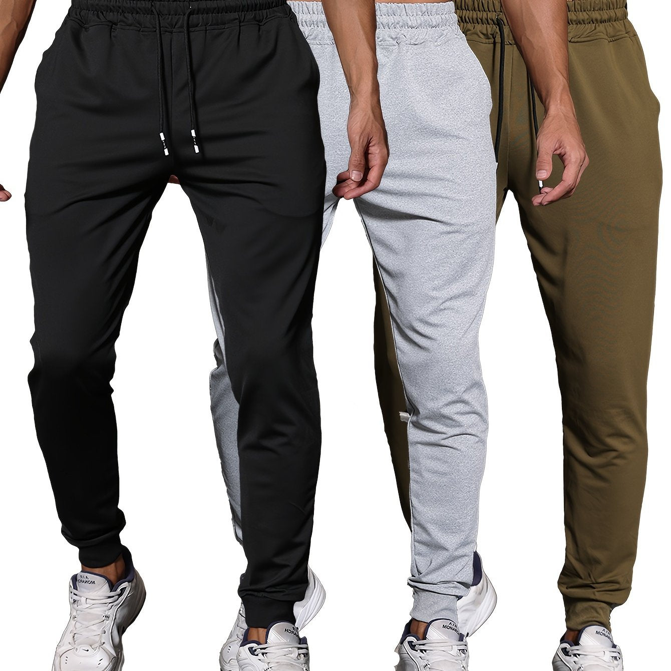 Regular Fit 3 Pcs Men's Jogger Sweatpants