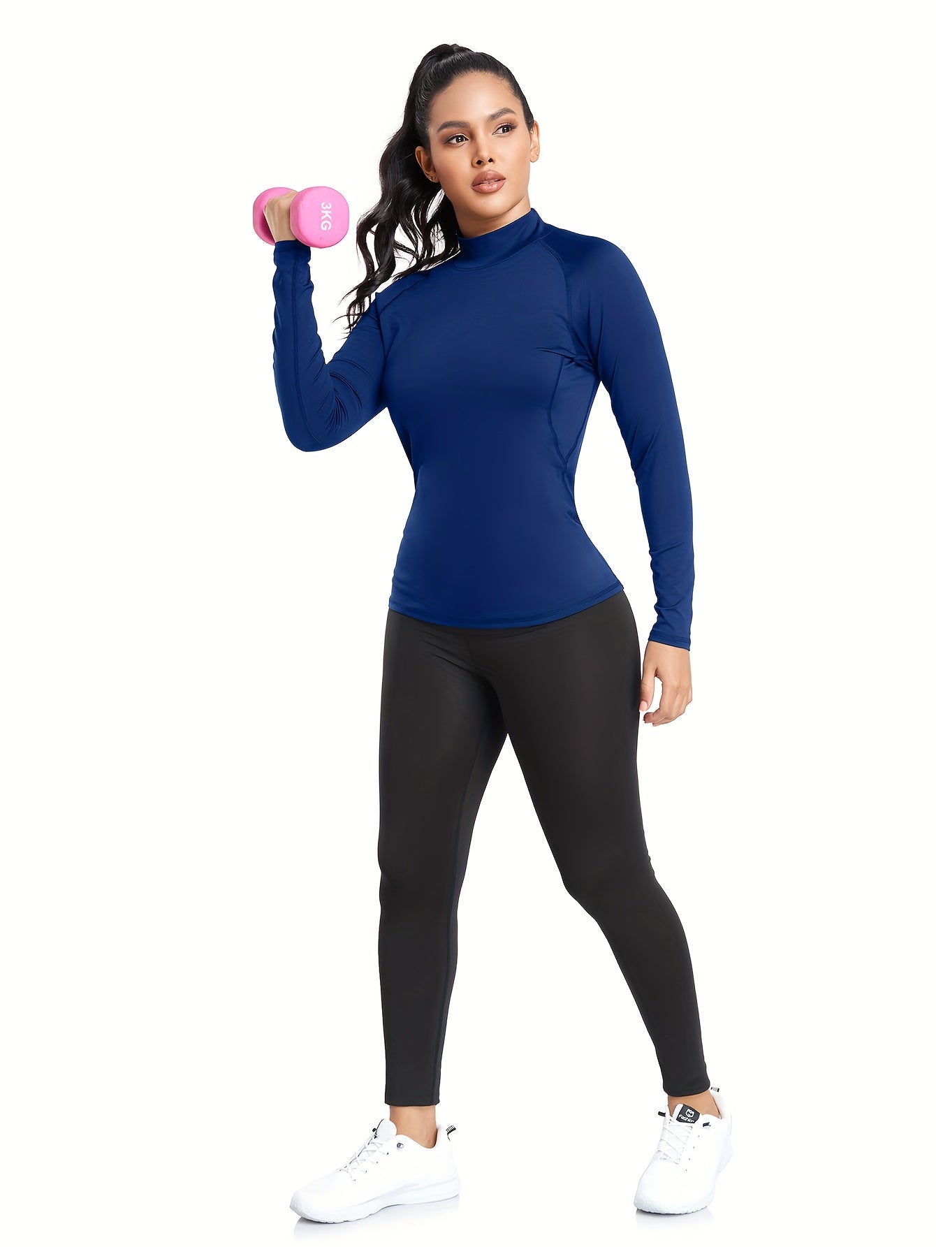 8pcs Women's Performance Compression Long Sleeve Athletic Tops