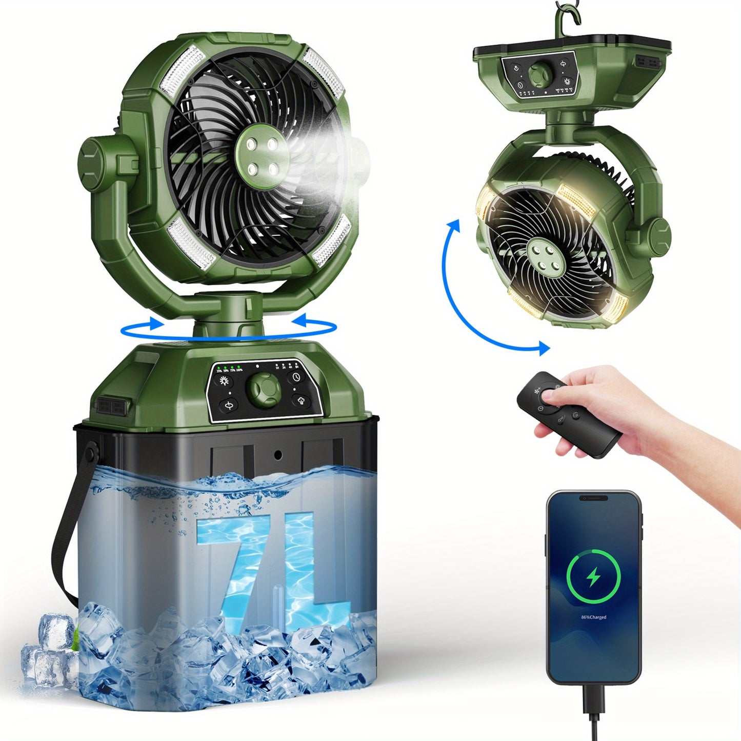 Misting Fan With 1.85 GAL Bucket