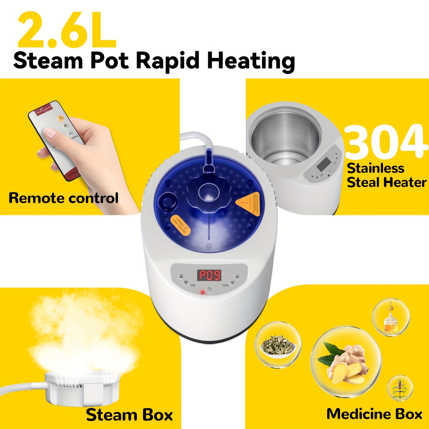 Thickened Foldable Portable Steam Sauna with Remote Control