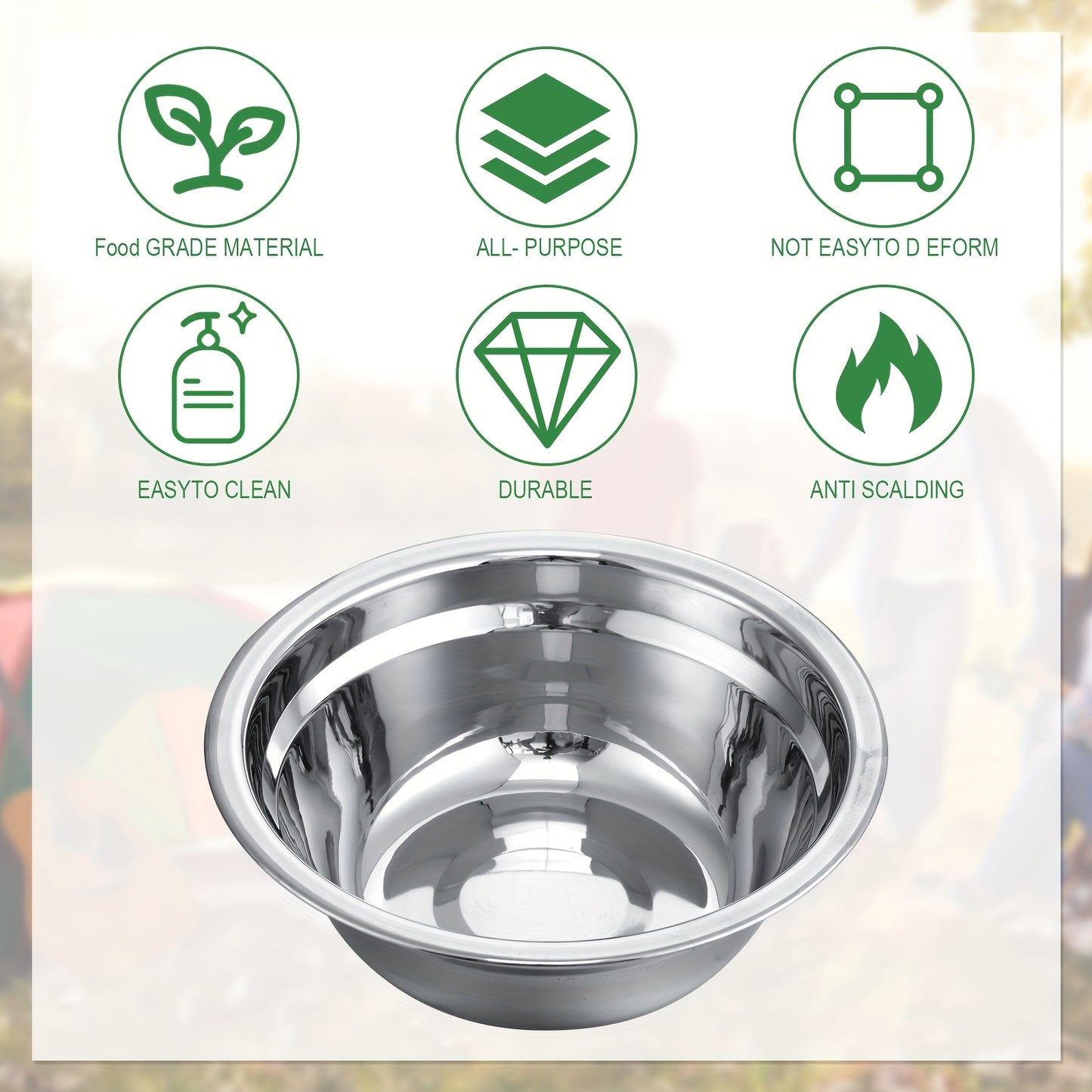 44pcs Polished Stainless Steel Outdoor Camping Cookware