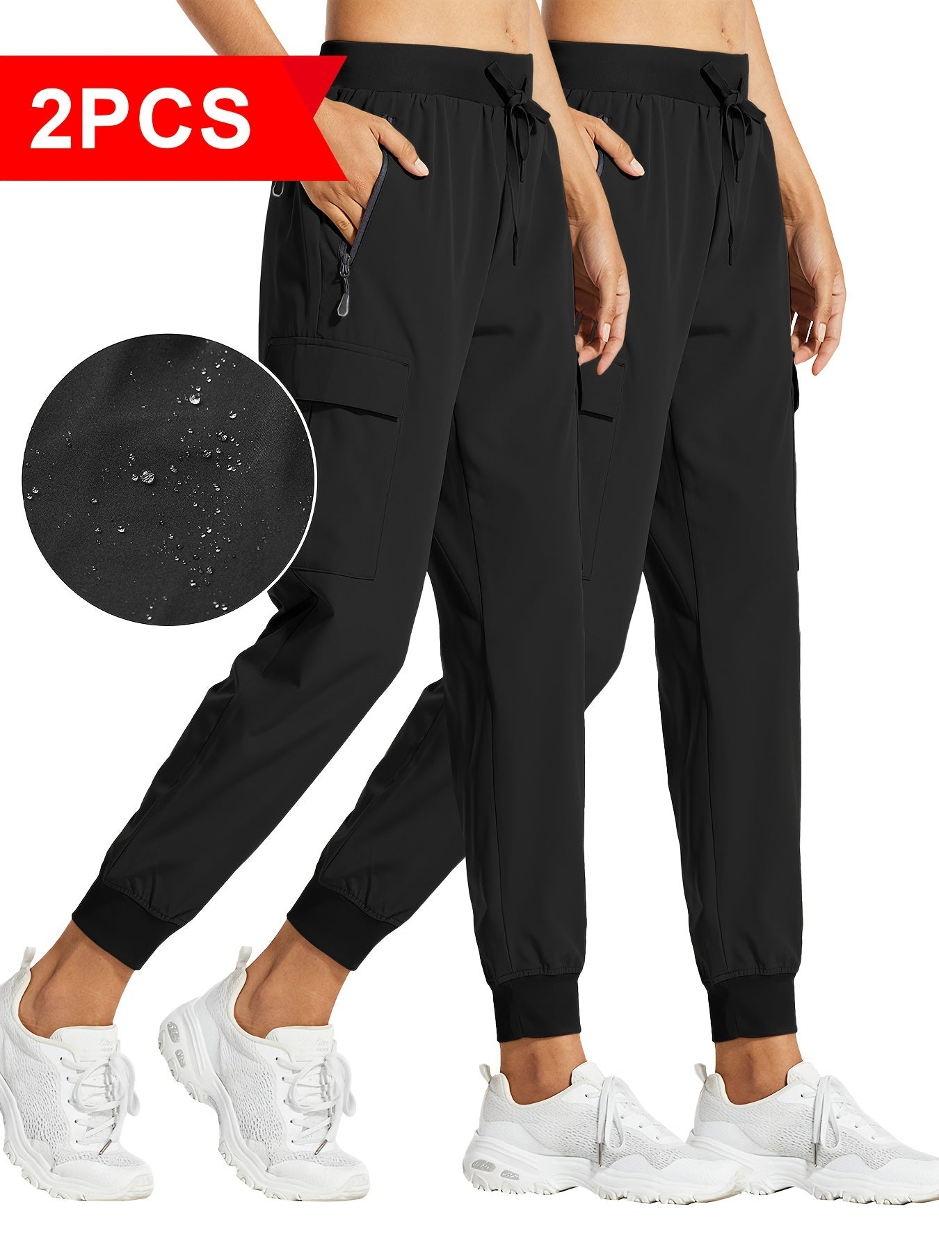 2PCS Women's Cargo Joggers