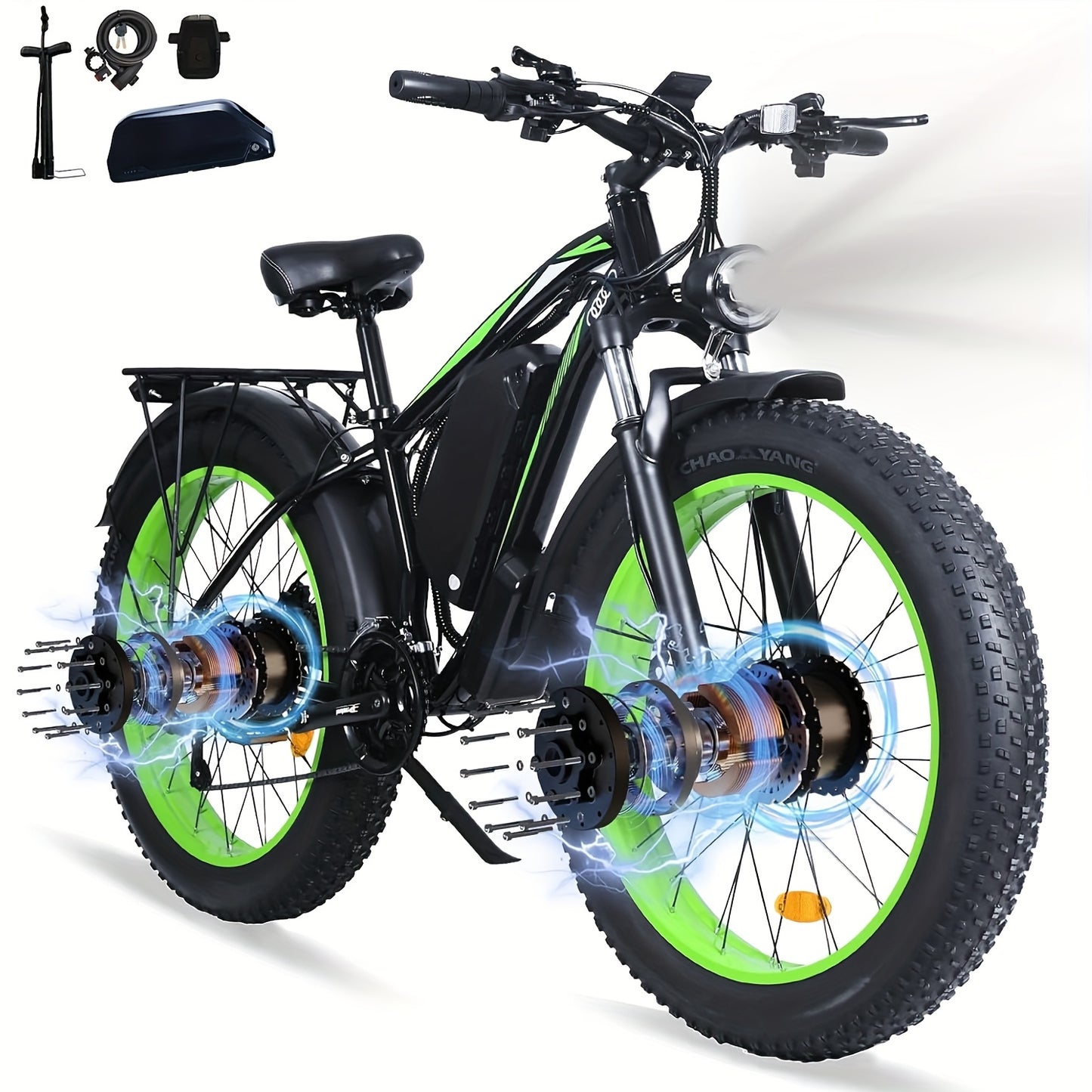 Adult Off-Road , Fat Tire E-Bike 1104WH Battery