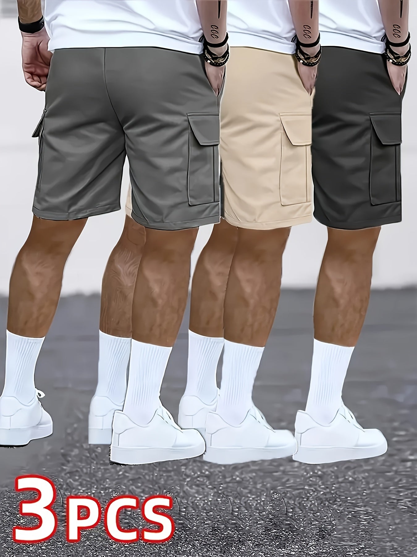 3-Pack Men's Cargo Shorts