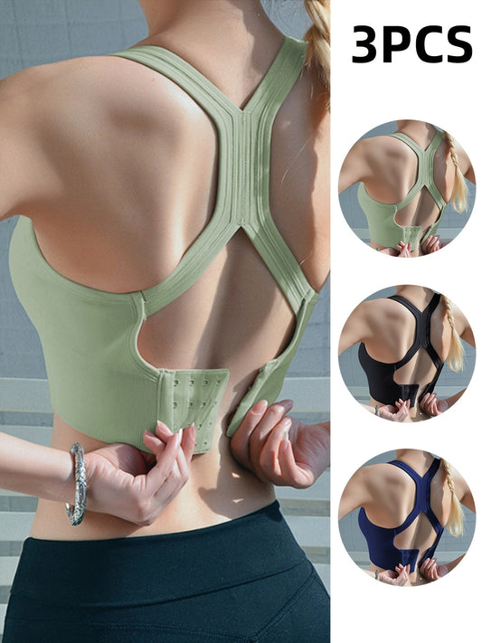 3 Pieces Of Sports Yoga Vest For Women