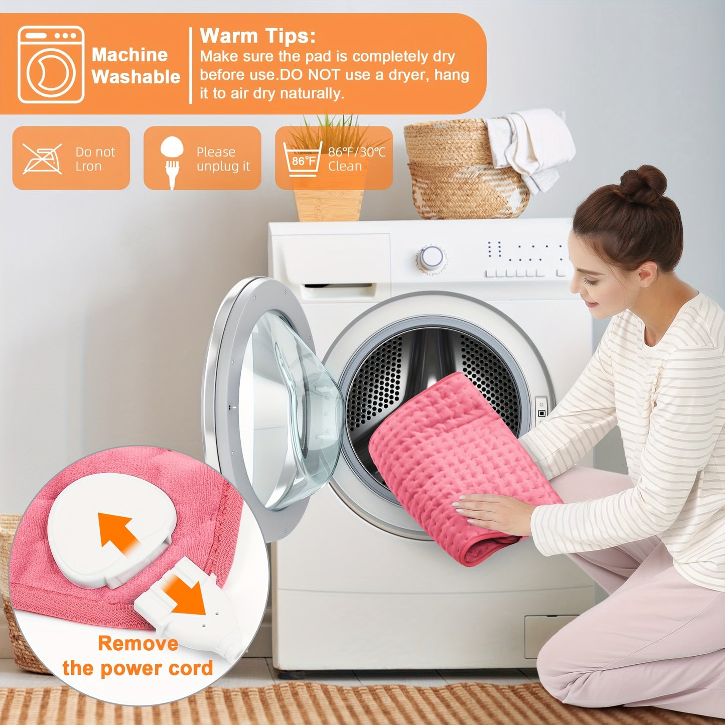 XXL Heating Pad with 6 Temperature Levels & 4 Timer Settings