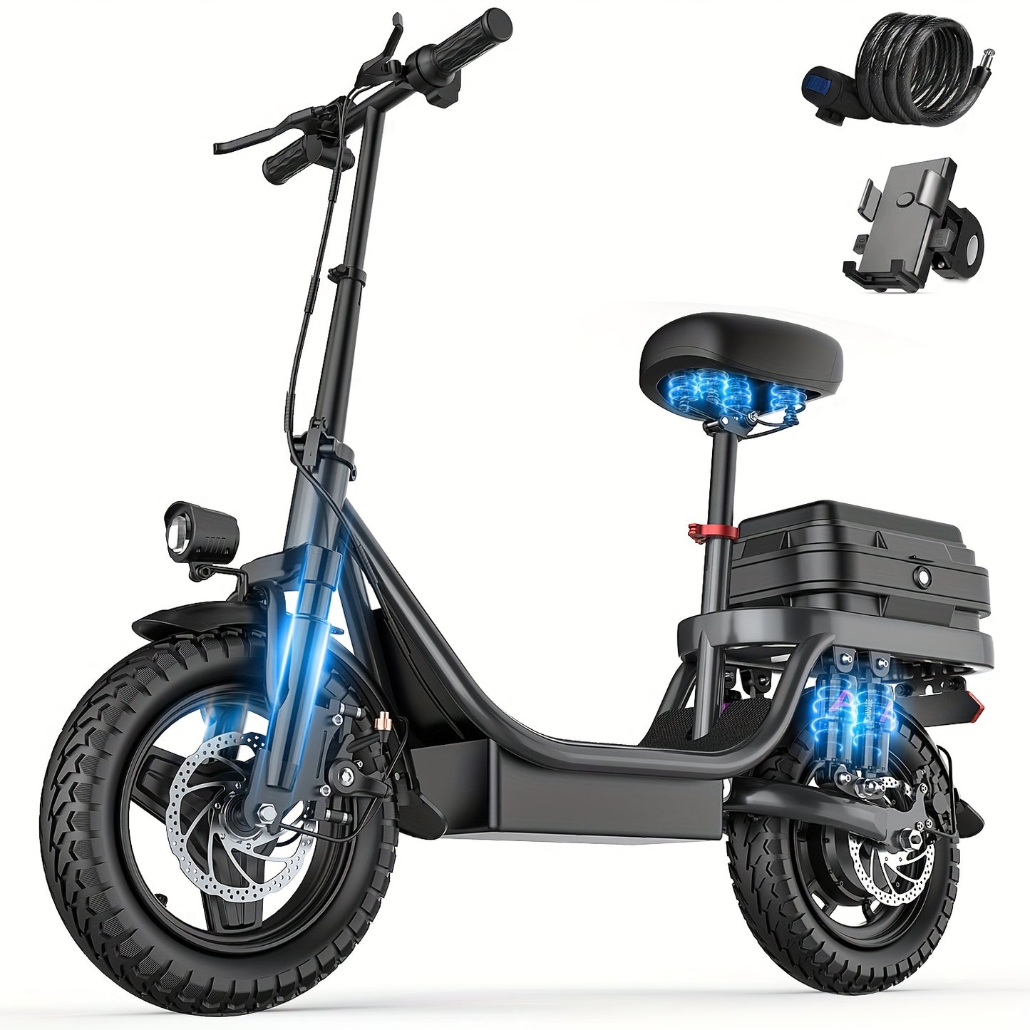 740W Adult Electric Scooter with Seat