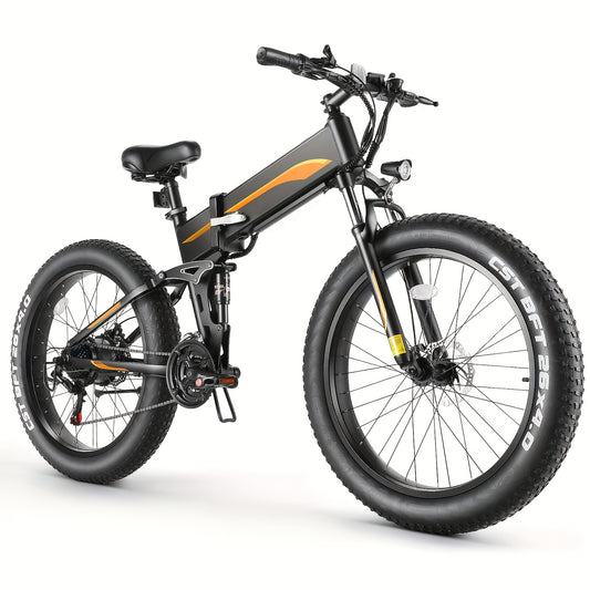 26"x4.0 Fat Tire Electric Bicycle With 480 With Removable Battery