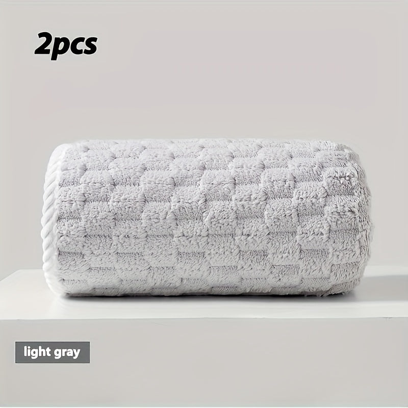 2pcs Ultra-Soft Waffle Weave Towels -