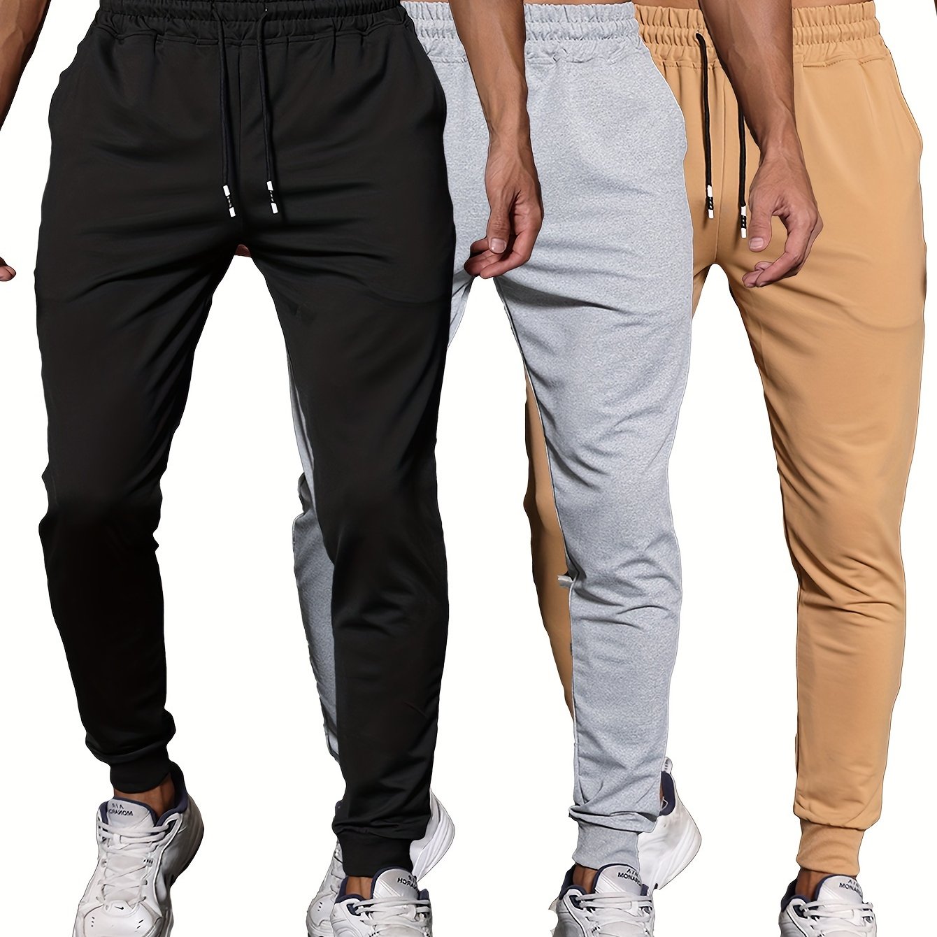 Regular Fit 3 Pcs Men's Jogger Sweatpants