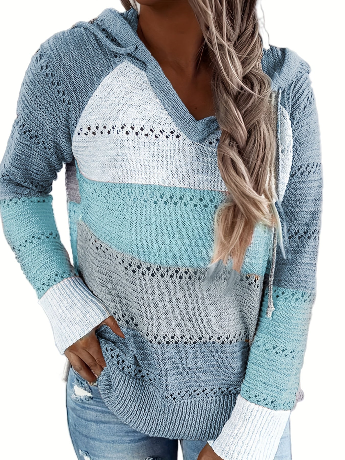 Women's Outdoor Long Sleeve Color Block Pullover/Cardigan