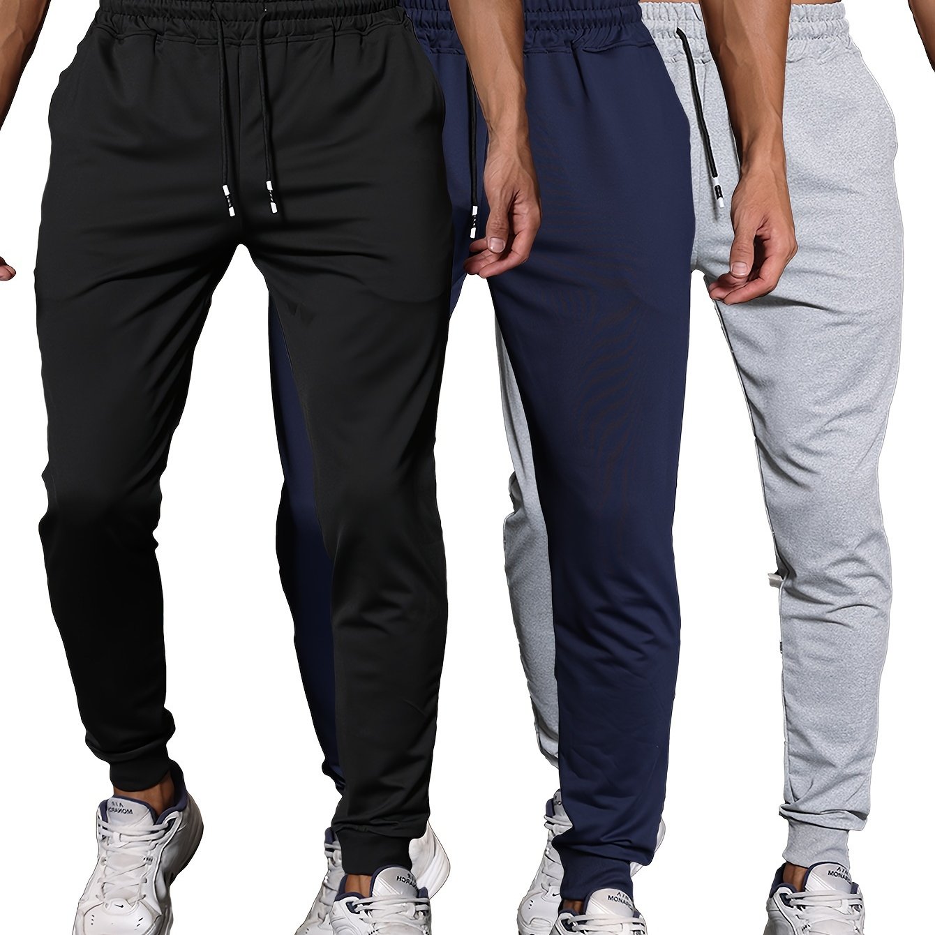 Regular Fit 3 Pcs Men's Jogger Sweatpants