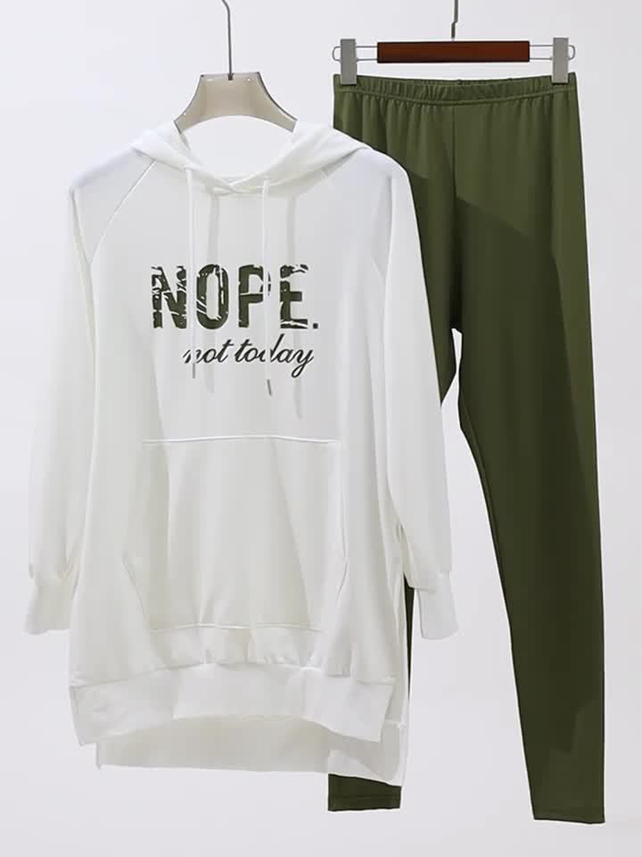 Women's Autumn And Winter Sports Two Piece Set