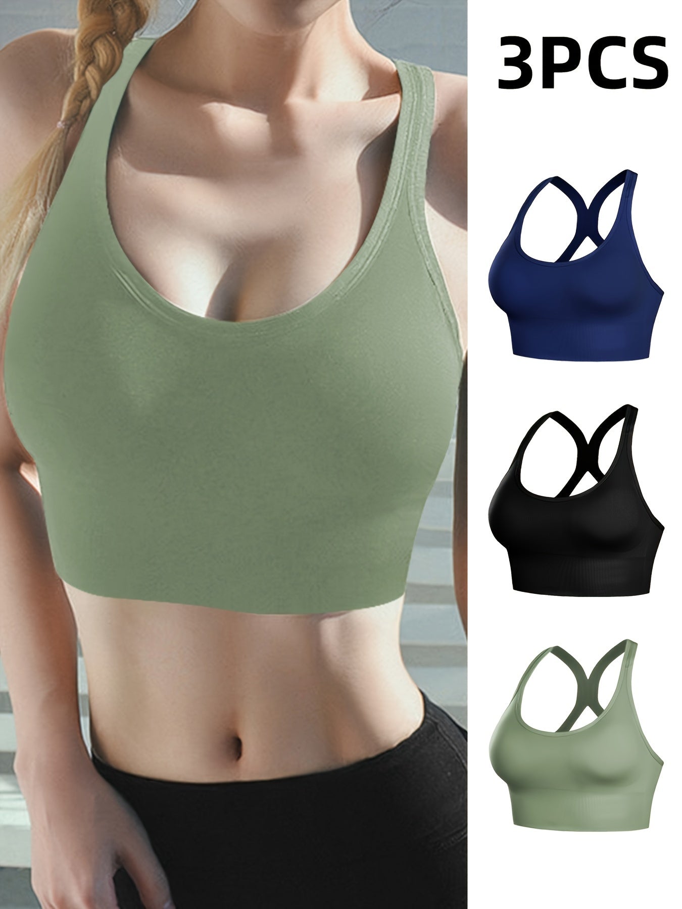 3 Pieces Of Sports Yoga Vest For Women